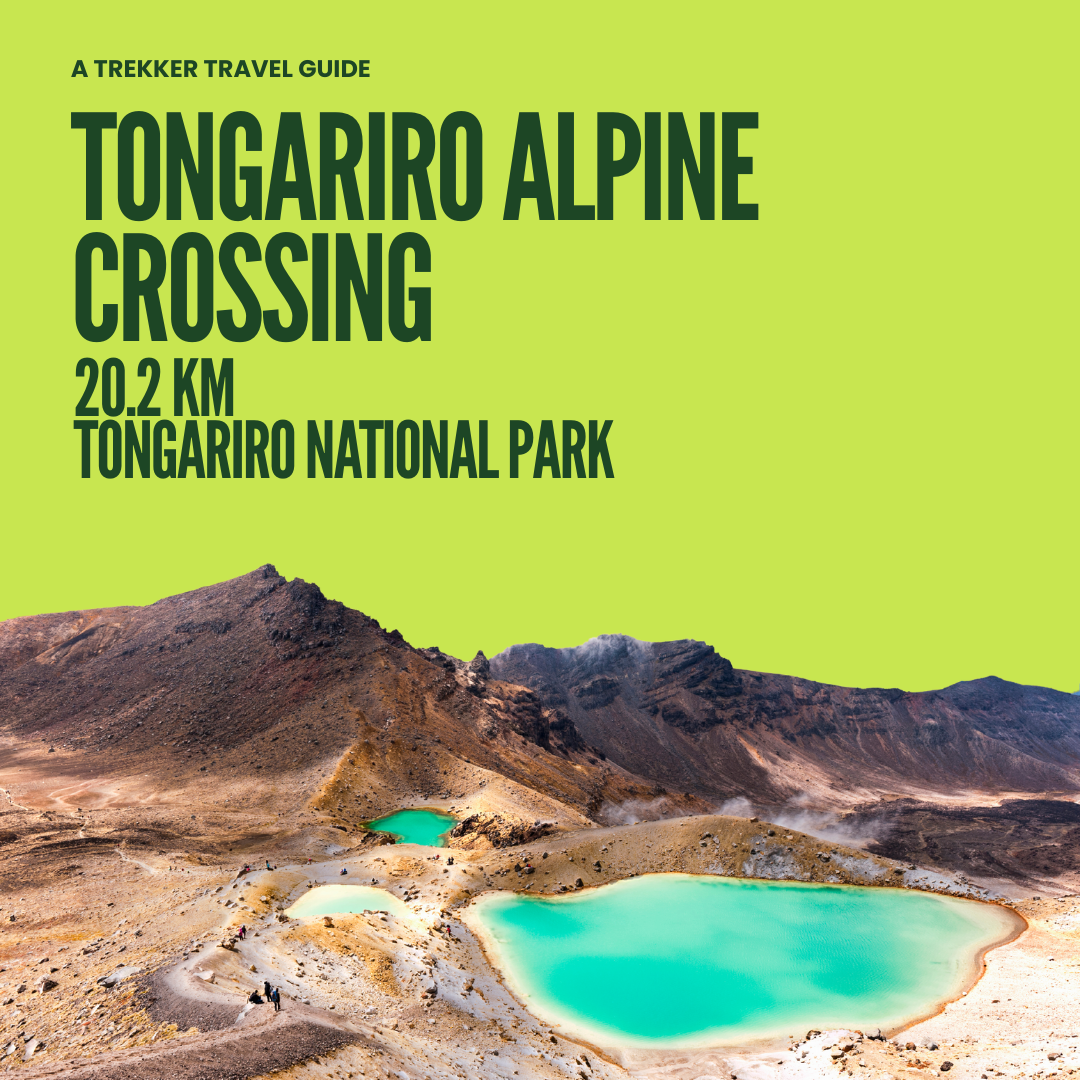 Tongariro Alpine Crossing, cyan blue lake in the centre of the mountain.